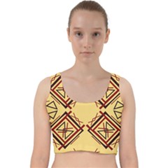 Abstract Pattern Geometric Backgrounds   Velvet Racer Back Crop Top by Eskimos