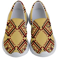 Abstract Pattern Geometric Backgrounds   Kids Lightweight Slip Ons by Eskimos