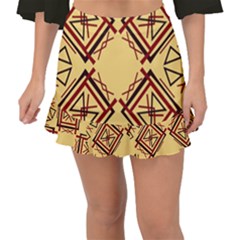 Abstract Pattern Geometric Backgrounds   Fishtail Mini Chiffon Skirt by Eskimos