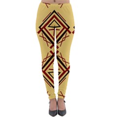 Abstract Pattern Geometric Backgrounds   Lightweight Velour Leggings by Eskimos