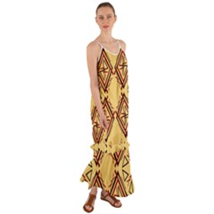 Abstract Pattern Geometric Backgrounds   Cami Maxi Ruffle Chiffon Dress by Eskimos