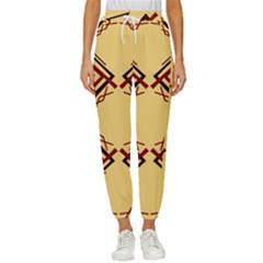 Abstract Pattern Geometric Backgrounds   Cropped Drawstring Pants