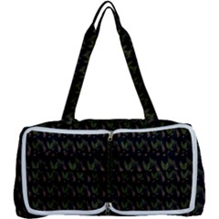 Fern Pattern 2 Black Multi Function Bag by violetheavensky