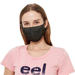 Fern Pattern 2 Black Crease Cloth Face Mask (adult)