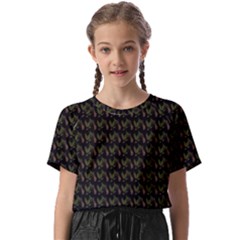 Fern Pattern 2 Black Kids  Basic Tee