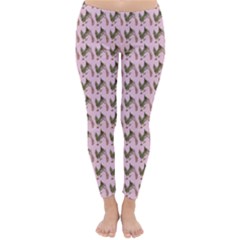 Fern Pattern 2 Pink Classic Winter Leggings