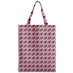 Fern Pattern 2 Pink Zipper Classic Tote Bag by violetheavensky