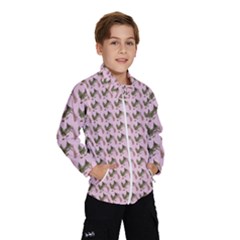 Fern Pattern 2 Pink Kids  Windbreaker by violetheavensky