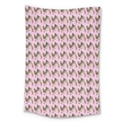 Fern Pattern 2 Pink Large Tapestry by violetheavensky