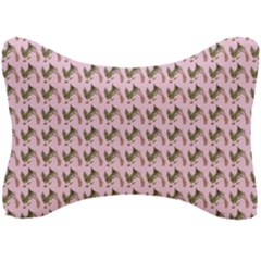 Fern Pattern 2 Pink Seat Head Rest Cushion by violetheavensky