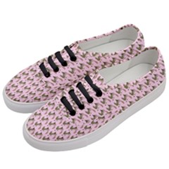 Fern Pattern 2 Pink Women s Classic Low Top Sneakers by violetheavensky