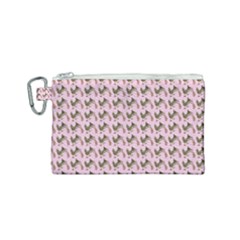 Fern Pattern 2 Pink Canvas Cosmetic Bag (small) by violetheavensky