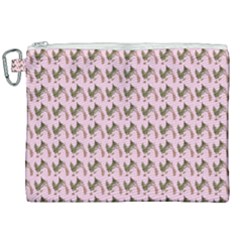 Fern Pattern 2 Pink Canvas Cosmetic Bag (xxl) by violetheavensky