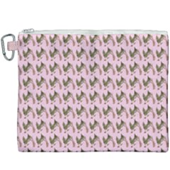 Fern Pattern 2 Pink Canvas Cosmetic Bag (xxxl) by violetheavensky