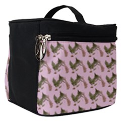 Fern Pattern 2 Pink Make Up Travel Bag (small) by violetheavensky