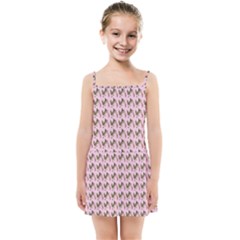 Fern Pattern 2 Pink Kids  Summer Sun Dress by violetheavensky