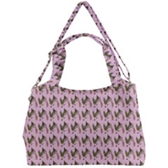 Fern Pattern 2 Pink Double Compartment Shoulder Bag by violetheavensky