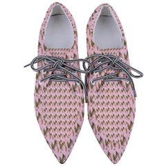 Fern Pattern 2 Pink Pointed Oxford Shoes by violetheavensky