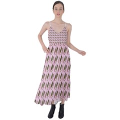 Fern Pattern 2 Pink Tie Back Maxi Dress by violetheavensky