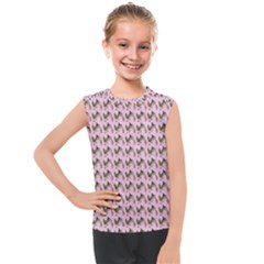 Fern Pattern 2 Pink Kids  Mesh Tank Top by violetheavensky