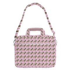 Fern Pattern 2 Pink Macbook Pro Shoulder Laptop Bag  by violetheavensky