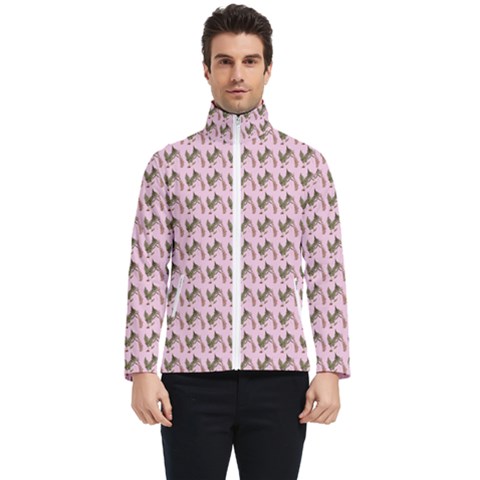 Fern Pattern 2 Pink Men s Bomber Jacket by violetheavensky