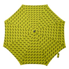 Fern Pattern 2 Yellow Hook Handle Umbrellas (small) by violetheavensky