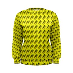 Fern Pattern 2 Yellow Women s Sweatshirt by violetheavensky