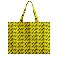 Fern Pattern 2 Yellow Zipper Mini Tote Bag by violetheavensky