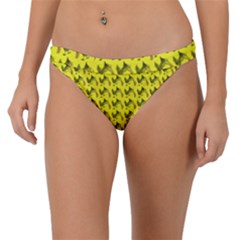 Fern Pattern 2 Yellow Band Bikini Bottom by violetheavensky