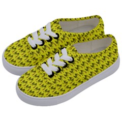 Fern Pattern 2 Yellow Kids  Classic Low Top Sneakers by violetheavensky