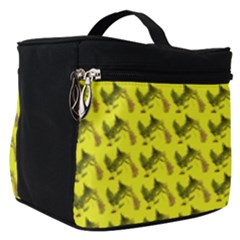 Fern Pattern 2 Yellow Make Up Travel Bag (small) by violetheavensky