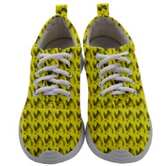 Fern Pattern 2 Yellow Mens Athletic Shoes by violetheavensky