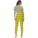 Fern Pattern 2 Yellow Full Overalls View4