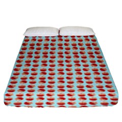 Kawaii Jam Pattern Aqua Fitted Sheet (king Size)