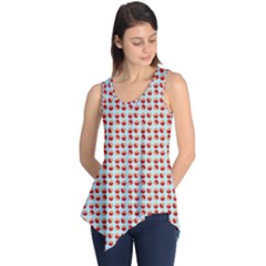 Kawaii Jam Pattern Aqua Sleeveless Tunic