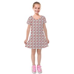 Kawaii Jam Pattern Aqua Kids  Short Sleeve Velvet Dress by violetheavensky