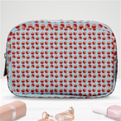 Kawaii Jam Pattern Aqua Make Up Pouch (small) by violetheavensky