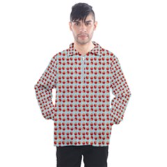 Kawaii Jam Pattern Aqua Men s Half Zip Pullover