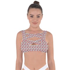 Kawaii Jam Pattern Aqua Bandaged Up Bikini Top by violetheavensky