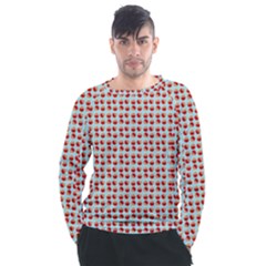 Kawaii Jam Pattern Aqua Men s Long Sleeve Raglan Tee