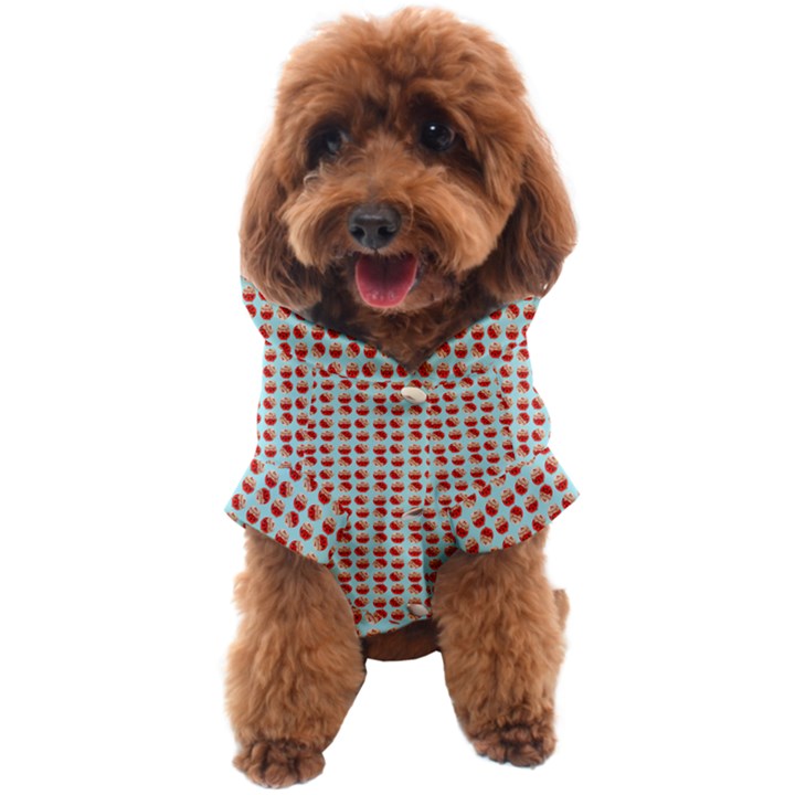 Kawaii Jam Pattern Aqua Dog Coat