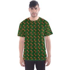 Kawaii Pumpkin Patt Green Men s Sport Mesh Tee