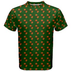 Kawaii Pumpkin Patt Green Men s Cotton Tee