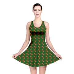 Kawaii Pumpkin Patt Green Reversible Skater Dress by violetheavensky