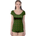 Kawaii Pumpkin Patt Green Boyleg Leotard  View1