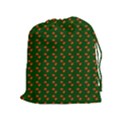 Kawaii Pumpkin Patt Green Drawstring Pouch (XL) View1