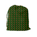 Kawaii Pumpkin Patt Green Drawstring Pouch (XL) View2