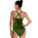 Kawaii Pumpkin Patt Green Tankini Set View2