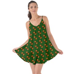 Kawaii Pumpkin Patt Green Love The Sun Cover Up by violetheavensky